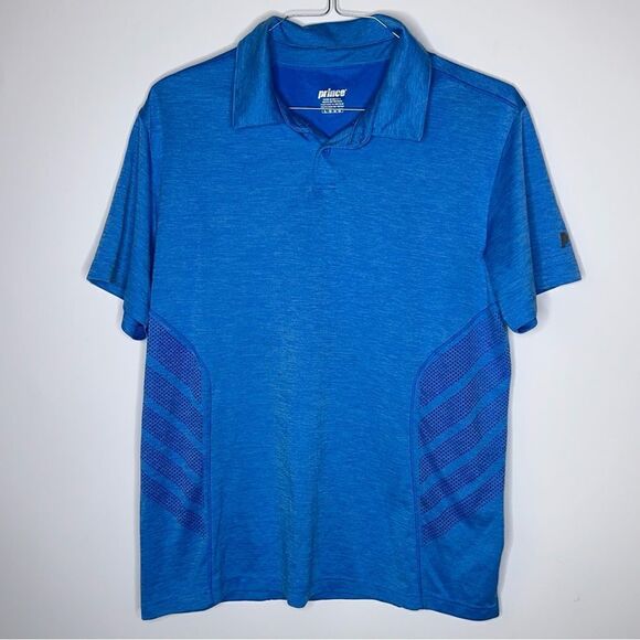 Prince Pacific Blue SS Performance Tennis Polo with Graphic Design Size Large - Picture 5 of 5